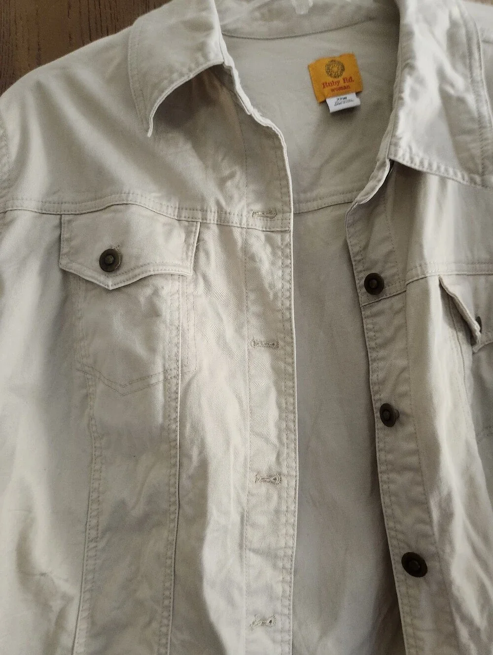 Ruby Rd. Cotton Button-Front Jacket - Picture 4 of 8